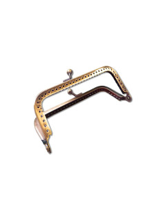 Fermoir rectangle pour sac à main 125 mm - Bronze