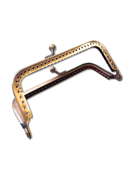 Fermoir rectangle pour sac à main 180 mm - Bronze