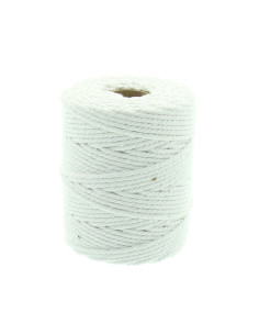 Cordon coton macramé 4 mm - Blanc