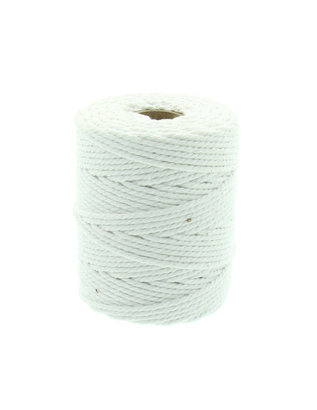 Cordon coton macramé 4 mm - Blanc