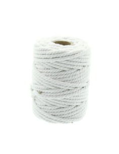 Cordon coton macramé 5 mm - Blanc