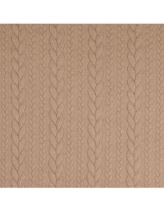 Tissu sweat torsade - Chamois