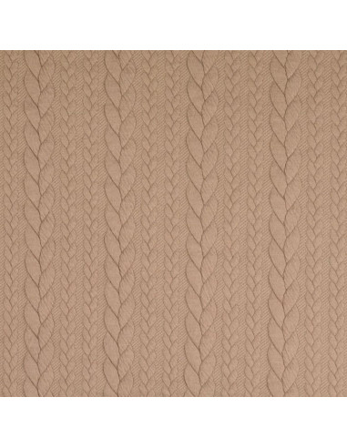 Tissu sweat torsade - Chamois