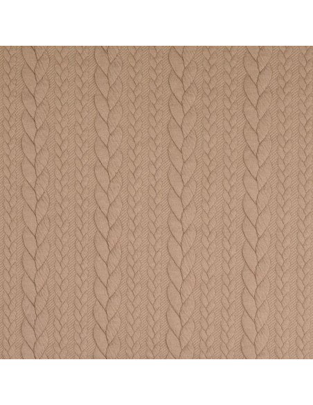 Tissu sweat torsade - Chamois