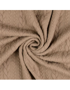 Tissu sweat torsade - Chamois 2
