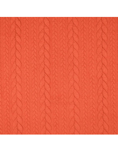 Tissu sweat torsade - Cuivre