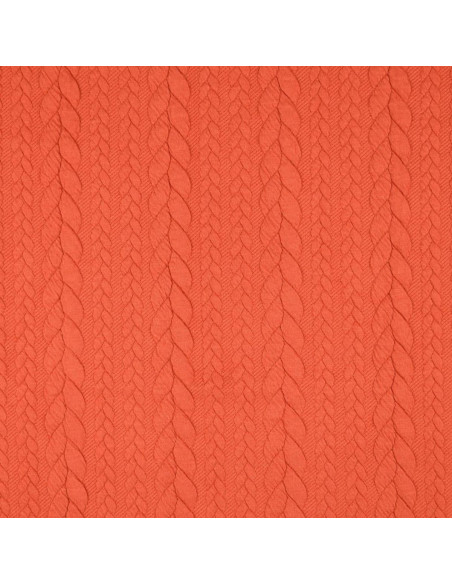 Tissu sweat torsade - Cuivre