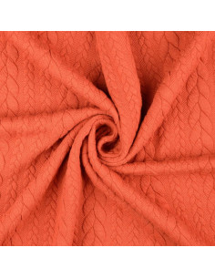 Tissu sweat torsade - Cuivre 2