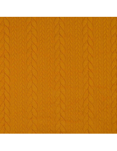 Tissu sweat torsade - Jaune soleil