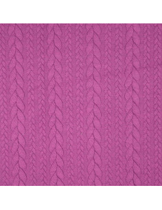 Tissu sweat torsade - Prune