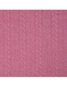 Tissu sweat torsade - Vieux rose foncé
