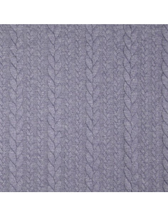 Tissu sweat torsade - Gris orage