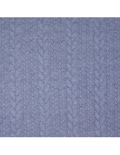 Tissu sweat torsade - Denim