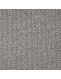Tissu sweat torsade - Gris foncé