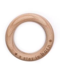 Anneau en bois de dentition 70 mm - A star is born