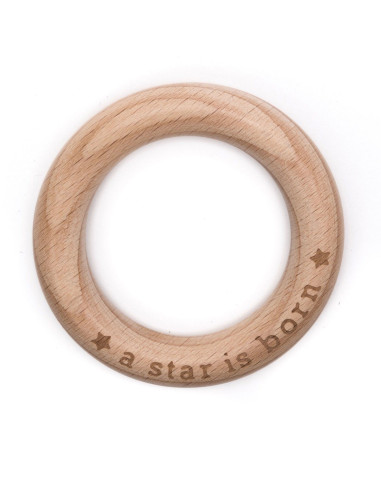 Anneau en bois de dentition 70 mm - A star is born