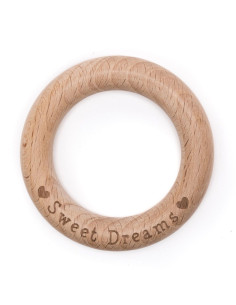 Anneau en bois de dentition 70 mm - Sweet Dreams