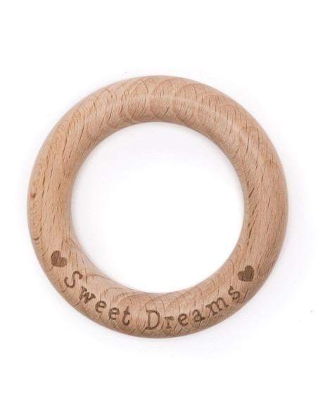Anneau en bois de dentition 70 mm - Sweet Dreams