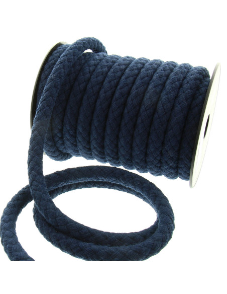 Cordon coton pour anse de sac 15 mm - Bleu marine