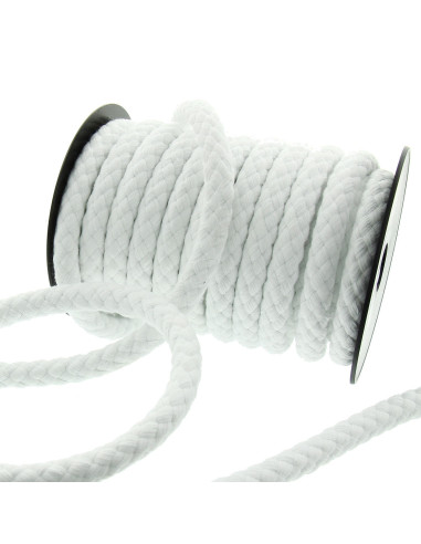 Cordon coton pour anse de sac 15 mm - Blanc
