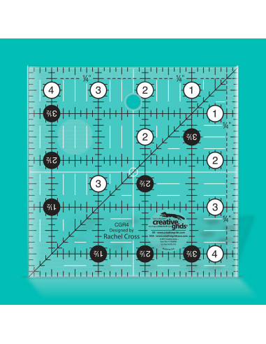 Règle carrée quilting 4.5" x 4.5" Creative Grids