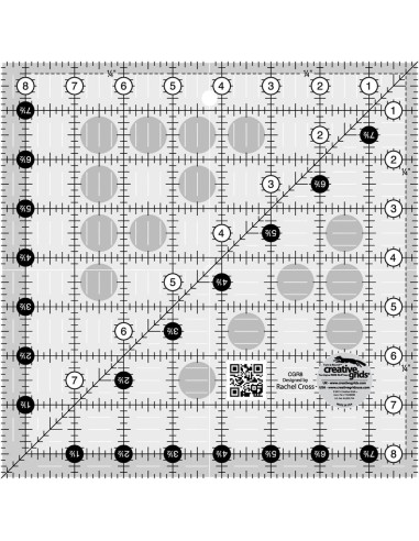 Règle carrée quilting 8.5" x 8.5" Creative Grids