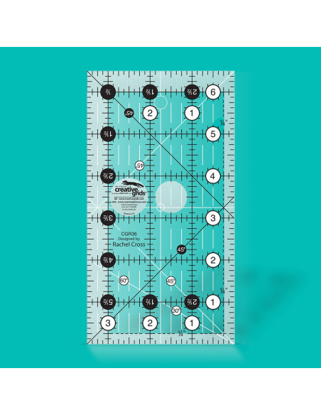 Règle rectangle quilting 3.5" x 6.5" Creative Grids
