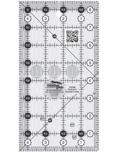 Règle rectangle quilting 4.5" x 8.5" Creative Grids