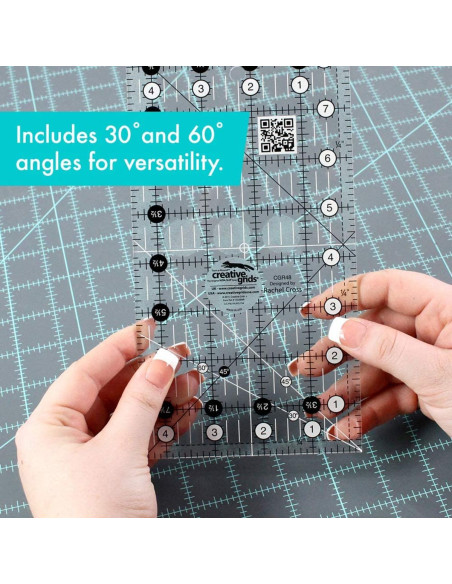 Règle rectangle quilting 4.5" x 8.5" Creative Grids