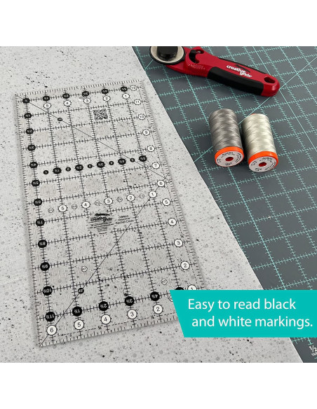 Règle rectangle quilting 6.5" x 12.5" Creative Grids