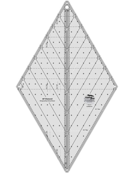 Règle quilting Diamond 60° Creative Grids