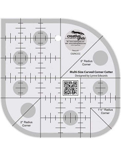 Règle Multi-Size Curved Corner Cutter Creative Grids