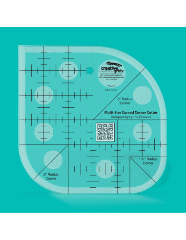 Règle Multi-Size Curved Corner Cutter Creative Grids