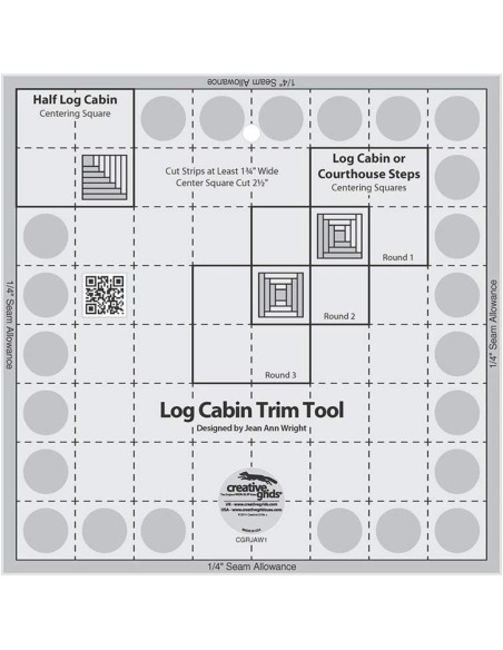 Règle 8" Log Cabin Trim Tool Creative Grids