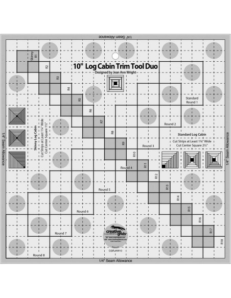 Règle Log Cabin Trim Tool Duo Creative Grids