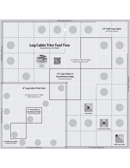 Règle Log Cabin Trim Tool Two Creative Grids
