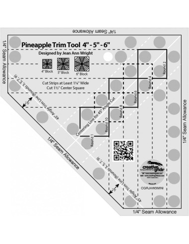 Règle Pineapple Trim Tool Mini Creative Grids