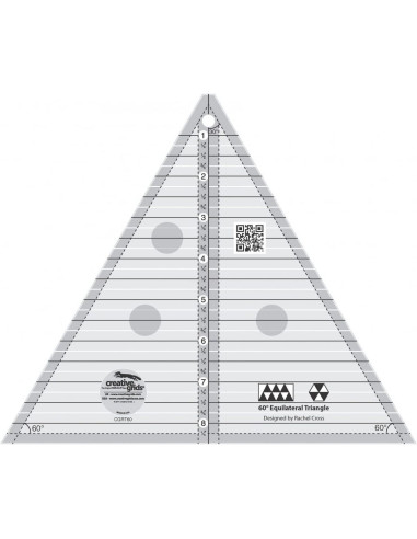 Règle triangle 60° 8" Finished Size Creative Grids