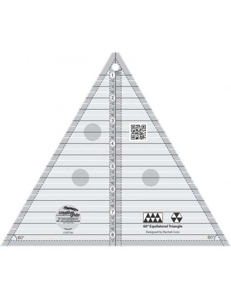 Règle triangle 60° 8" Finished Size Creative Grids