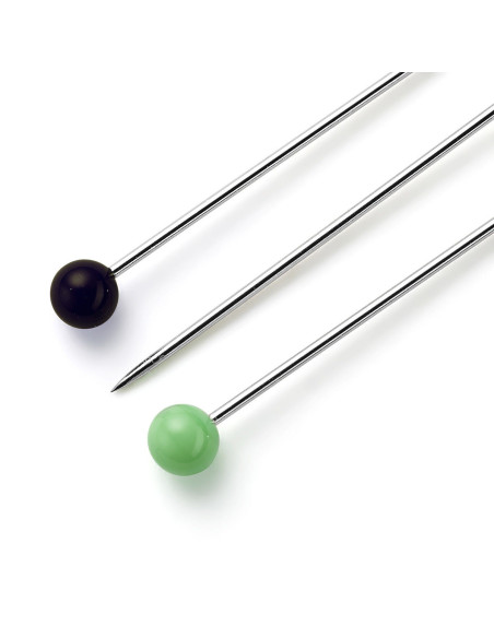 Boite de 30 grs épingles tête de verre extra-longues assorties Prym