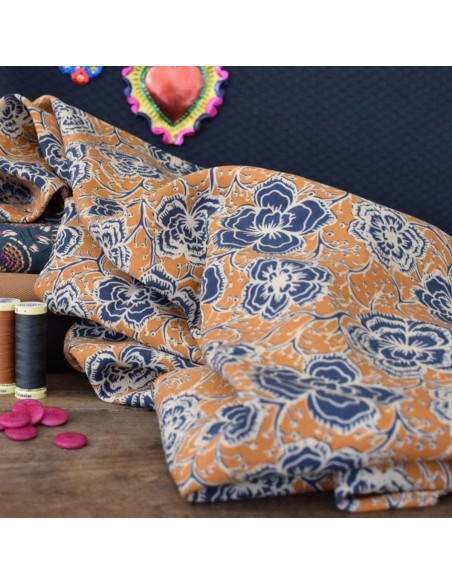 Tissu viscose Neela biscuit - Singulière par Cousette