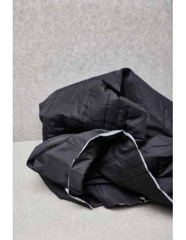Tissu matelassé déperlant Strip - Noir