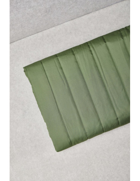 Tissu matelassé déperlant Strip - Kaki