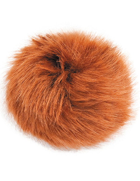 Pompon imitation fourrure 10 cm - Fauve
