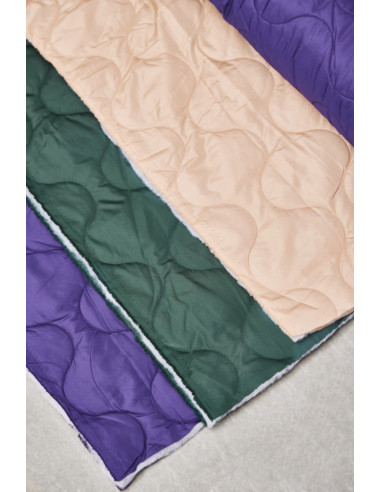 Tissu matelassé déperlant Wave - Violet