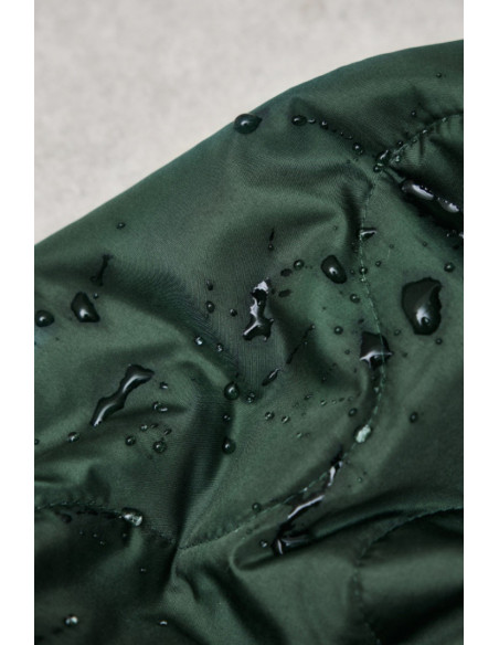 Tissu matelassé déperlant Wave - Vert bouteille