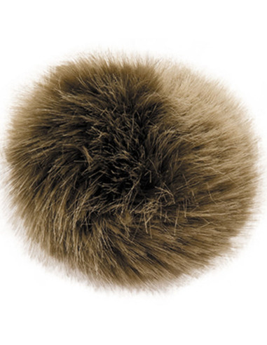 Pompon imitation fourrure 10 cm - Olive