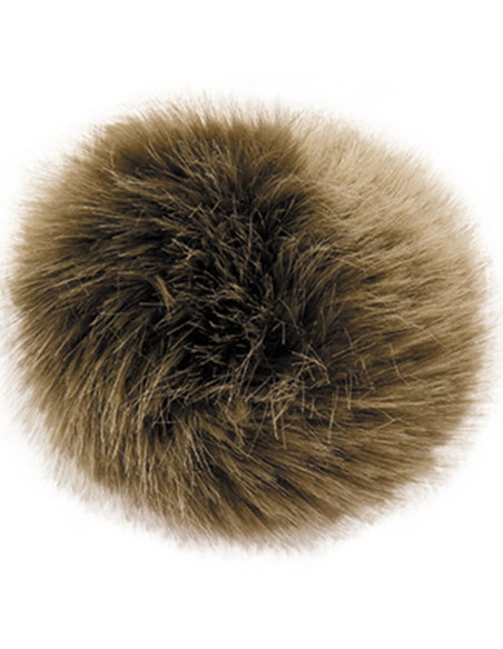 Pompon imitation fourrure 10 cm - Olive