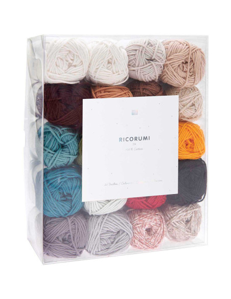 Coffret 20 pelotes de coton Ricorumi - Monde des lutins