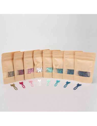Sachet de 10 pinces porte-canettes pour bobines de fils - Blanc